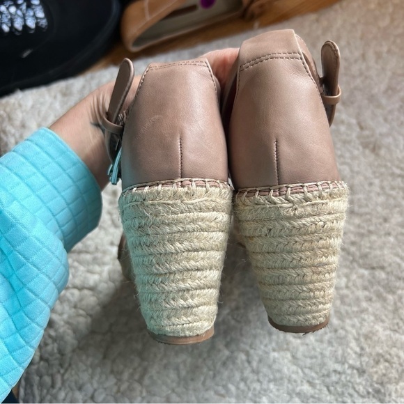 Vince Camuto: Valissa Woven Leather Vamp Espadrille Ankle Strap Wedges Sz 8.5 - Picture 8 of 12